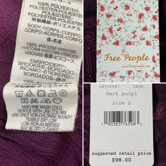 SOLD | Free People Retro Sheer Blouse in Dark Purple - SOLD - Picture 13 of 16